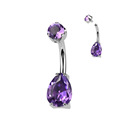 Piercing do pupíku - TITAN, Amethyst
