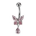 Piercing do pupíku - TITAN + bižuterie