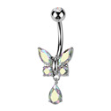 Piercing do pupíku - TITAN + bižuterie