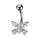 Piercing do pupíku motýl