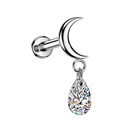 Piercing do ucha - labreta měsíc TITAN
