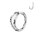 Piercing dvojitý segment kruh TITAN s hrotíky