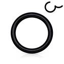 Piercing segment kruh - černý, 1,0 x 9 mm