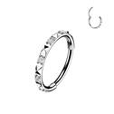 Piercing segment kruh TITAN s čirými zirkony