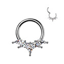 Piercing segment kruh TITAN s čirými zirkony