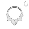 Piercing segment kuh se srdíčky TITAN