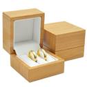 Plastová krabička na snubní prsteny - imitace dřeva