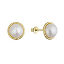 Pozlacené náušnice s říční perlou