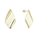 Pozlacené stříbrné náušnice kosočtverce 