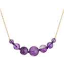 Pozlacený náhrdelník s ametystem
