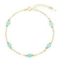 Pozlacený náramek s amazonity