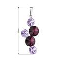 Přívěsek bižuterie se Swarovski krystaly, Amethyst
