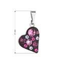 Přívěsek bižuterie se Swarovski krystaly, Fuchsia