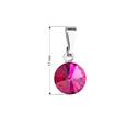 Přívěsek bižuterie se Swarovski krystaly, Fuchsia