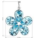 Přívěsek bižuterie se Swarovski krystaly kytička, Aqua