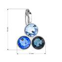 Přívěsek bižuterie se Swarovski krystaly, Montana Blue
