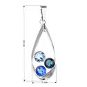 Přívěsek bižuterie se Swarovski krystaly, Montana Blue