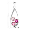 Přívěsek bižuterie se Swarovski krystaly, Rose