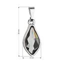 Přívěsek bižuterie se Swarovski krystaly šedá kapka, Silver Night