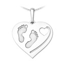 Přívěsek srdce s otisky