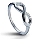 Prsten INFINITY - nekonečno stříbrný, vel. 52