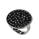Prsten s krystaly Crystals from Swarovski® BLACK JET