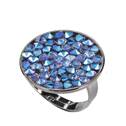 Prsten s krystaly Crystals from Swarovski® BLUE SHIMMER