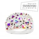 Prsten s krystaly Crystals from Swarovski®, Crystal AB