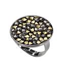 Prsten s krystaly Crystals from Swarovski® GOLDEN CHOCOLATE