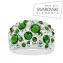 Prsten s krystaly Crystals from Swarovski®, Green