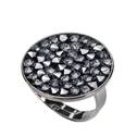 Prsten s krystaly Crystals from Swarovski® GREY METALISÉE