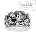 Prsten s krystaly Crystals from Swarovski®, Hematite