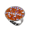 Prsten s krystaly Crystals from Swarovski® TANGERINE SHIMMER