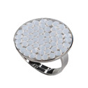 Prsten s krystaly Crystals from Swarovski® WHITE OPAL