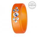 Prsten s krystaly Swarovski®, ORANGE, vel. 53