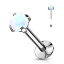 PUSH IN Labreta bílý opál 3 mm, tyčka 1,2 x 8 mm