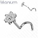 PUSH IN piercing do nosu TITAN, 0,8 x 6 mm