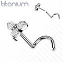 PUSH IN piercing do nosu TITAN, 0,8 x 6 mm