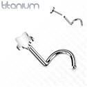 PUSH IN piercing do nosu TITAN, 0,8 x 6 mm