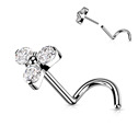 PUSH IN piercing do nosu TITAN, 0,8 x 6 mm