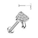 PUSH-IN piercing do ucha nebo brady - houbička