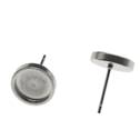 Puzetové ocelové náušnicové zapínání pro 6mm kámen - 1 kus