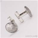 Ručně kované manžetové knoflíky Round scrape