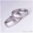 Ručně kované ocelové prsteny Klasik matné - pár