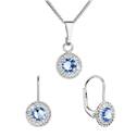 Sada šperků s krystaly Swarovski náušnice a přívěsek, Light Sapphire