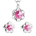 Sada šperků s krystaly Swarovski náušnice, řetízek a přívěsek