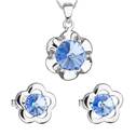 Sada šperků s krystaly Swarovski náušnice, řetízek a přívěsek
