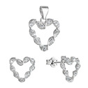 Sada šperků se zirkony náušnice a přívěsek
