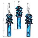 Sada stříbrných šperků Crystals from Swarovski® Bermuda Blue