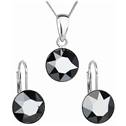 Sada stříbrných šperků s kameny Crystals from Swarovski® Hematite